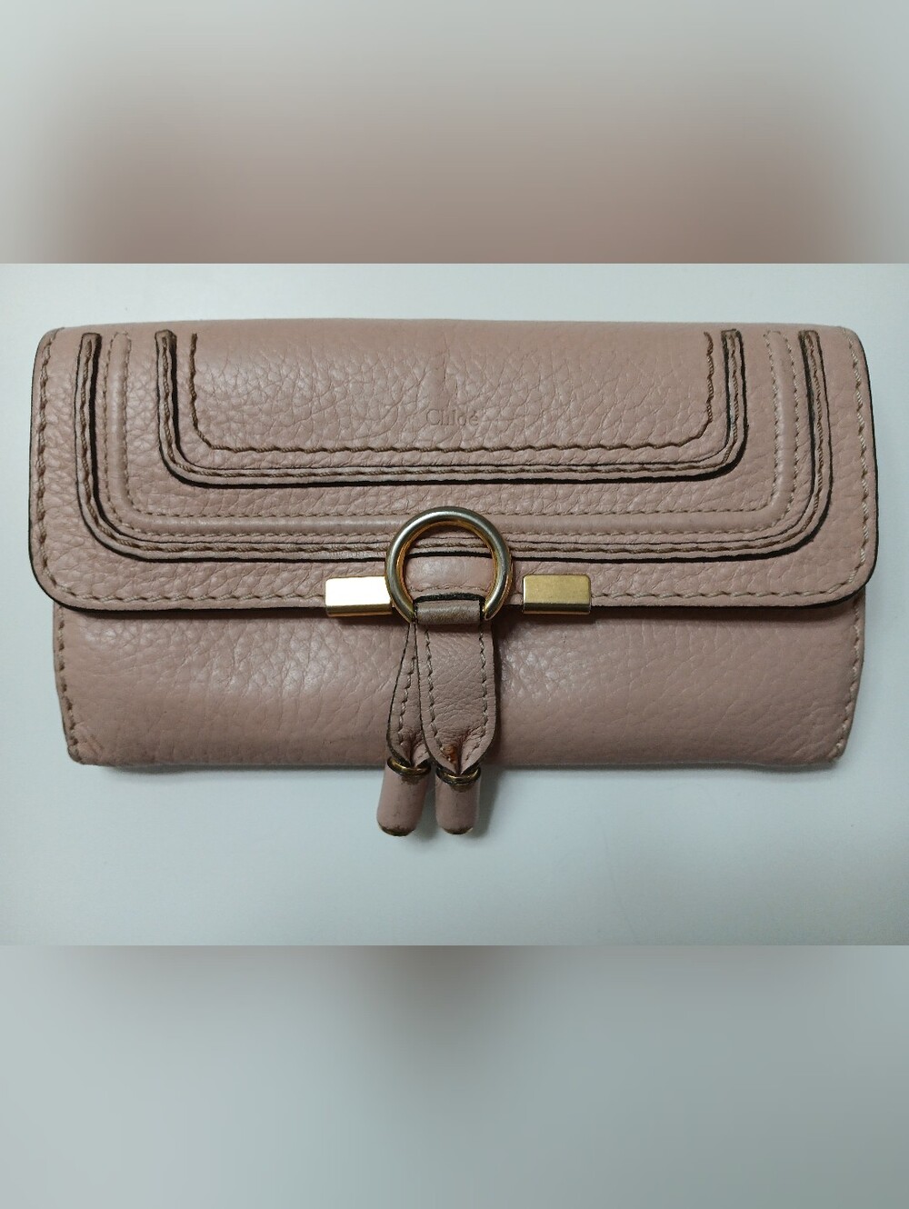 Chloe Marcie Wallet, Pink, Long, Good Used Condition
